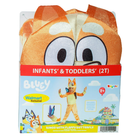 Bluey Bingo with Flappy Butterfly Costume for Toddlers