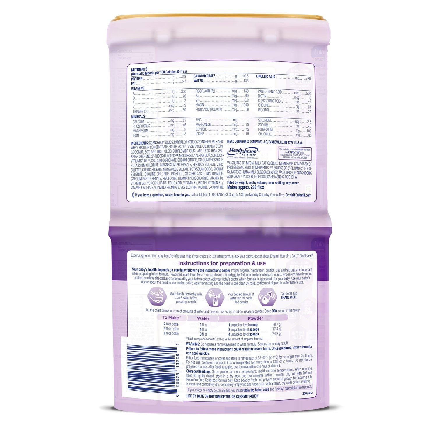 Baby milk formula packaging image showing nutritional information and branding – designed for infant nutrition and healthy growth.