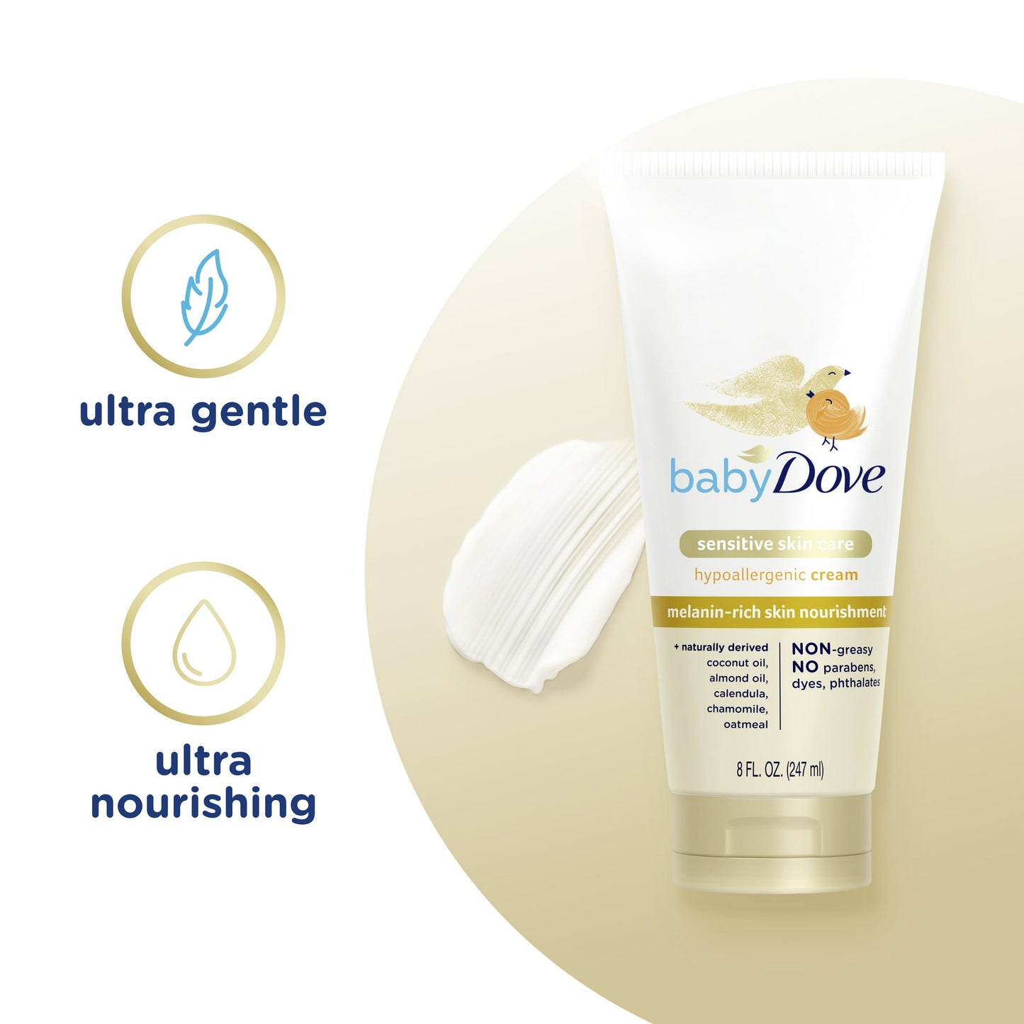 Image showing text about ingredients and details of a Baby gift set