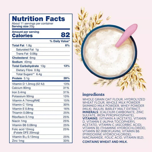 Kendamil Whole Grain Baby Cereal, Creamy Oatmeal, Whole Milk, 2nd Foods, 8oz Box (11-Servings)
