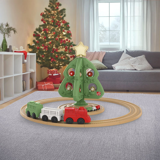 Festive Christmas holiday tree playset featuring a cheerful seasonal design, perfect for winter celebrations, imaginative play, and adding decorative charm to any home