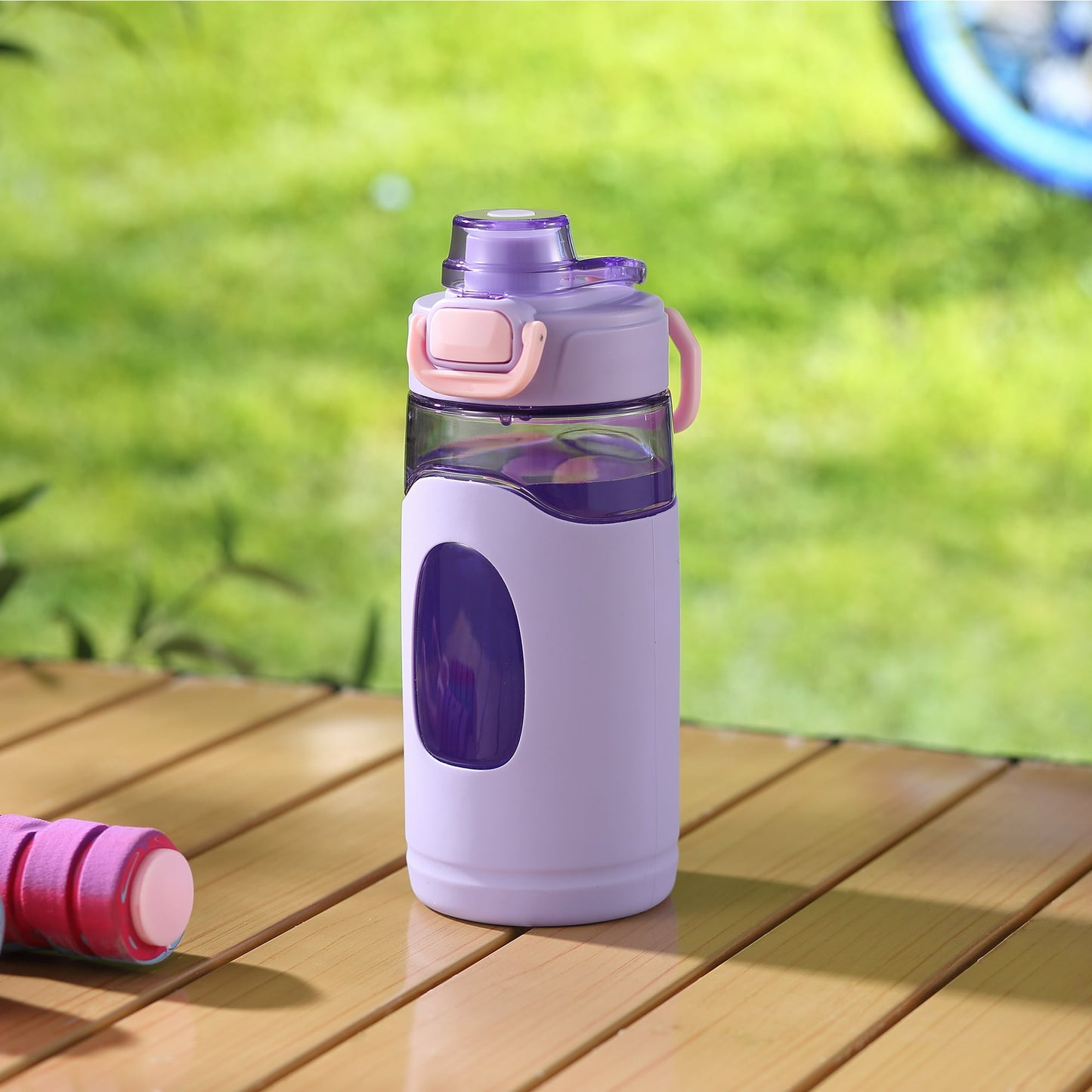 Your Zone 16 Fluid Ounces Water Bottle, Silicone Sleeve, No Straw, Tritan, Reuseable