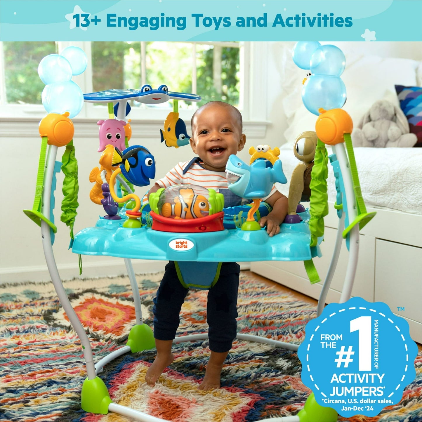 Image displaying a Baby activity jumper with a baby inside