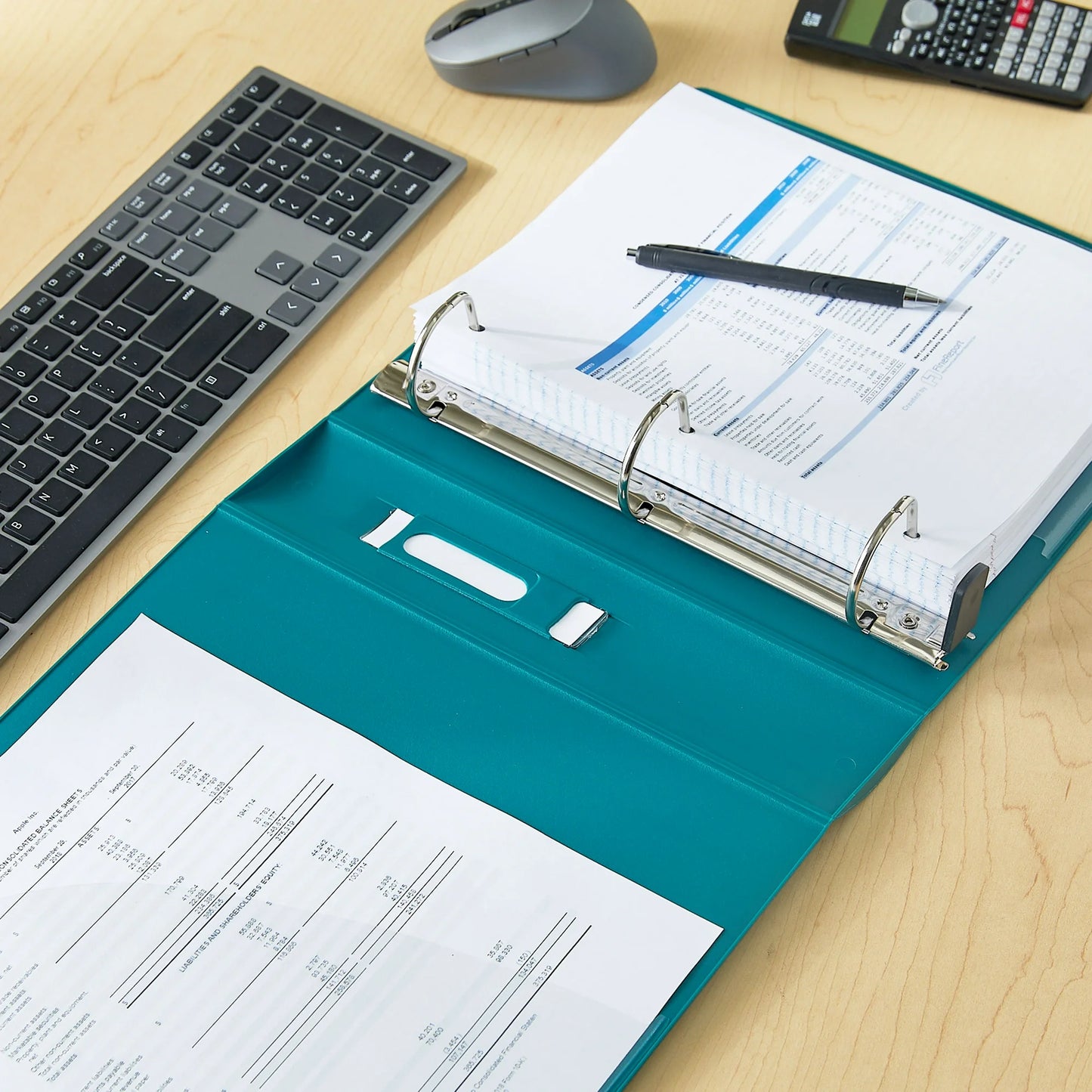 Pen+Gear Heavy Duty View 2" D-Ring Binder, Green