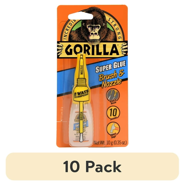 Gorilla Super Glue Brush & Nozzle, 10g