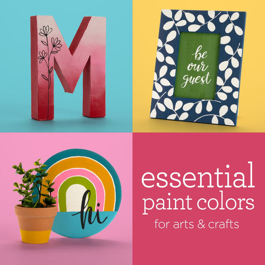 Apple Barrel Acrylic Craft Paint, Matte Finish, Essentials, 2 fl oz, 12 Pc