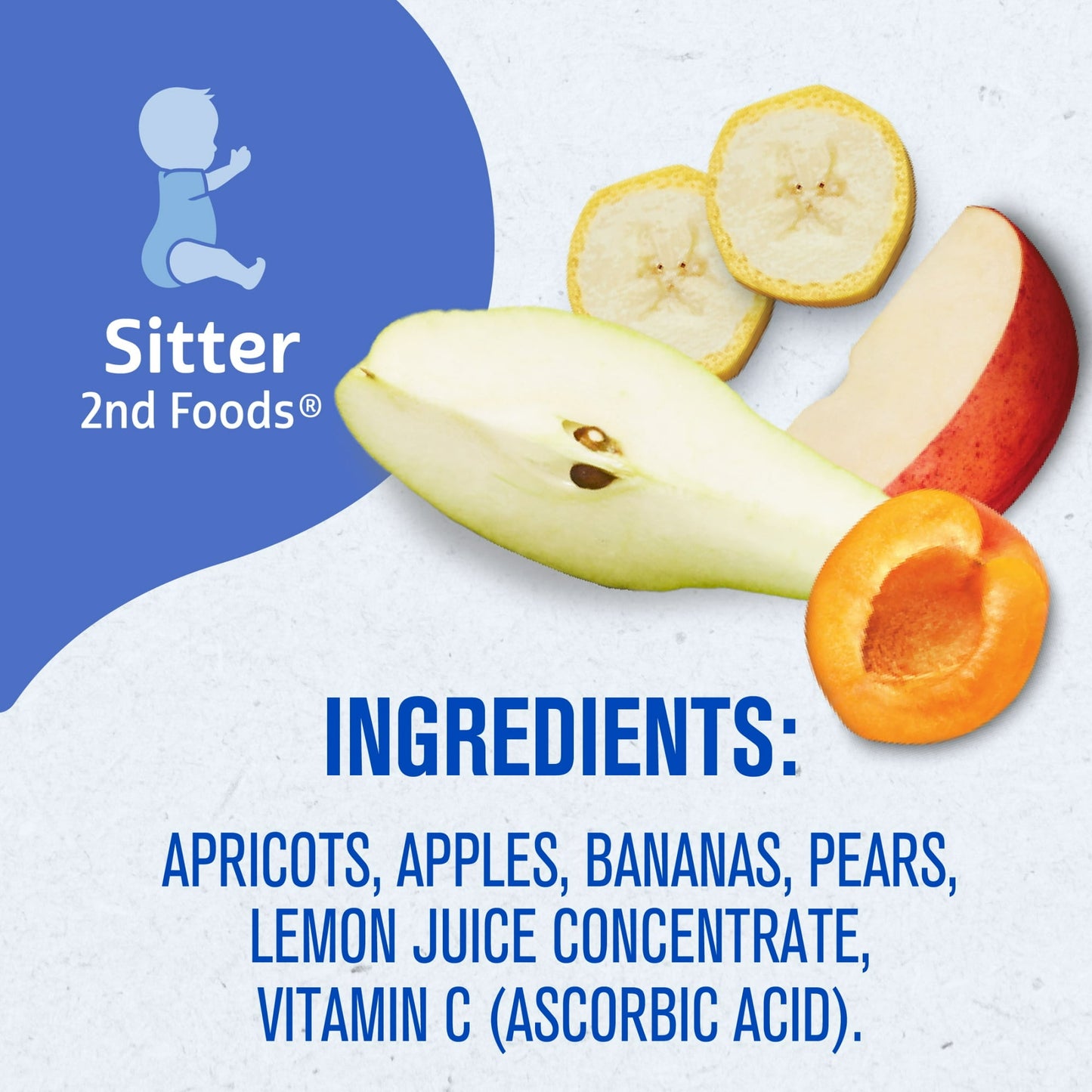 Gerber 2nd Foods Natural for Baby Baby Food, Apricot Mixed Fruit, 4 oz Tubs (2 Pack)