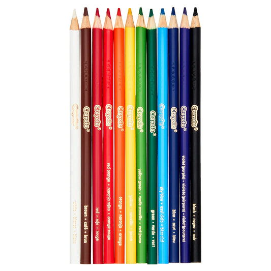 Crayola Colored Pencil Set, 12 Count, Back to School Supplies for Kids
