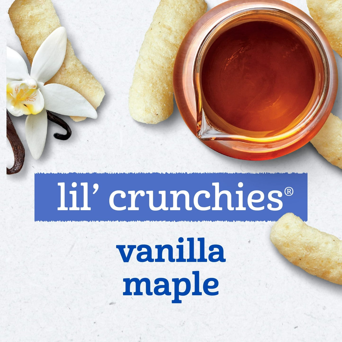 Gerber Snacks for Baby Lil Crunchies Baked Grain Vanilla Maple, 1.48 oz Canister