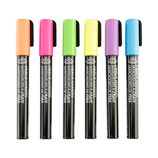 Royal & Langnickel 6 Piece 2.0 mm Neon Chalk Marker Set