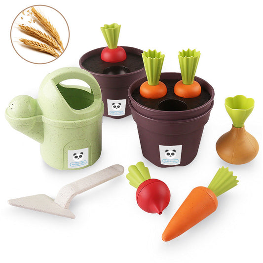 Children’s Beach Toy Set – Wheat Straw Gardening Sand Play Kit-0