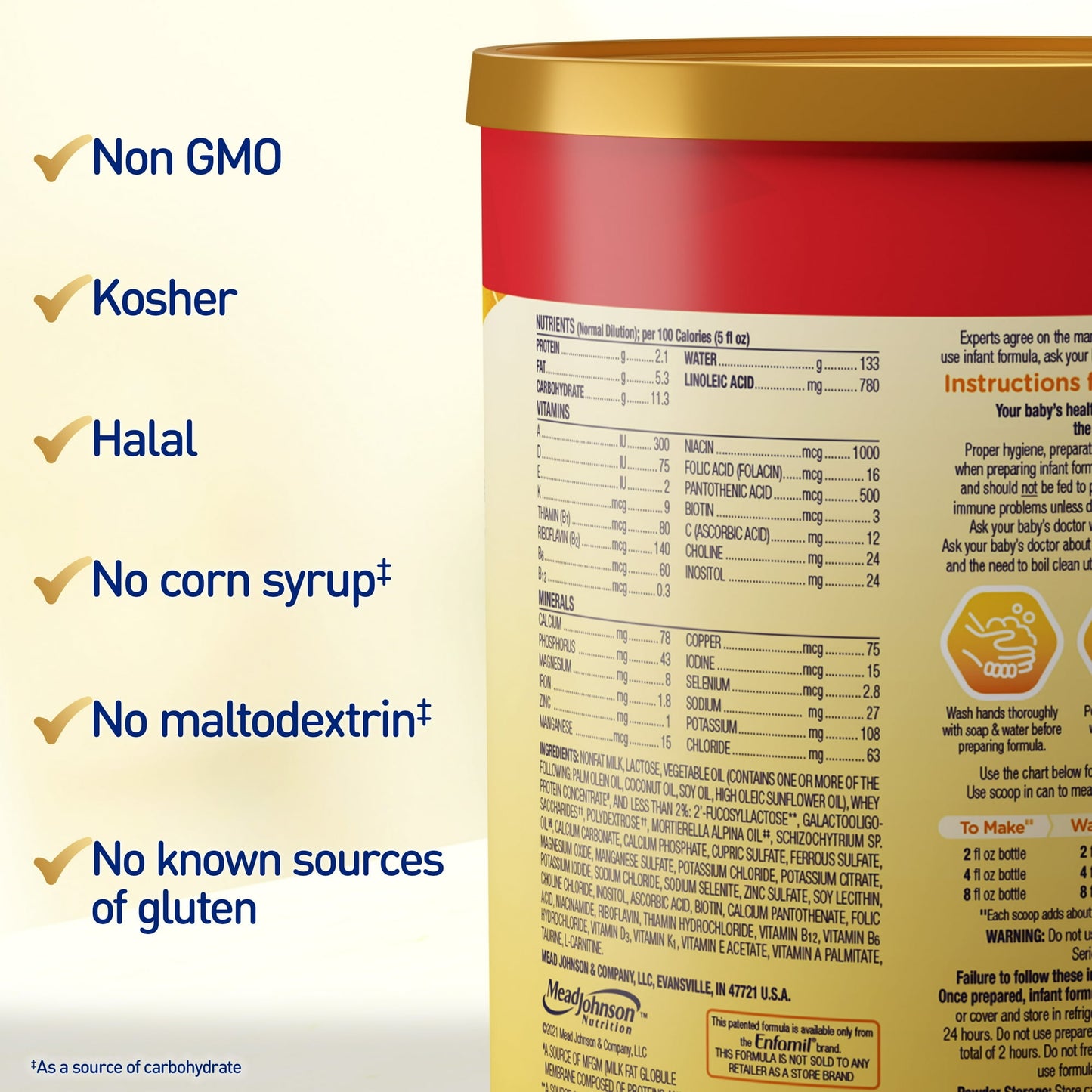 Enfamil NeuroPro Powder Baby Formula, Brain Support