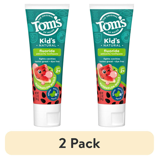 Tom's of Maine Watermelon Wiggle Kids Toothpaste with Fluoride, 5.1 Oz
