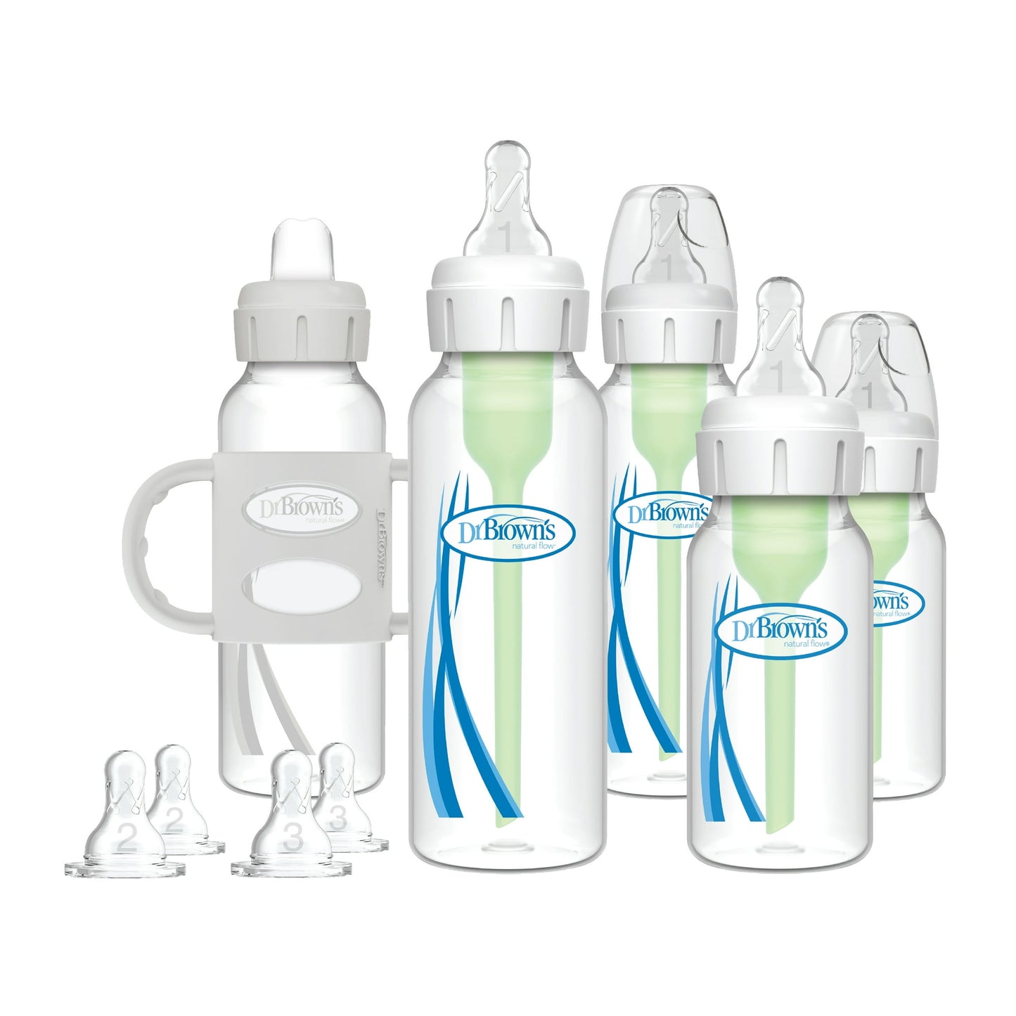 Dr. Brown's Natural Flow Anti-Colic Options+ First Year Baby Bottle Gift Set, BPA free, 0m+