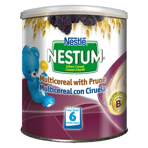 Nestle Nestum Infant Cereal, Multicereal with Prune, 9.5 OZ (Pack of 6)