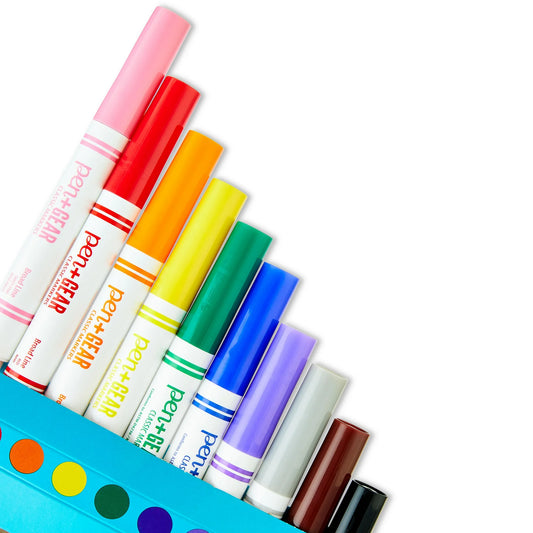 Pen+Gear Classic Markers, Broad Point, Assorted Colors, 10 Count