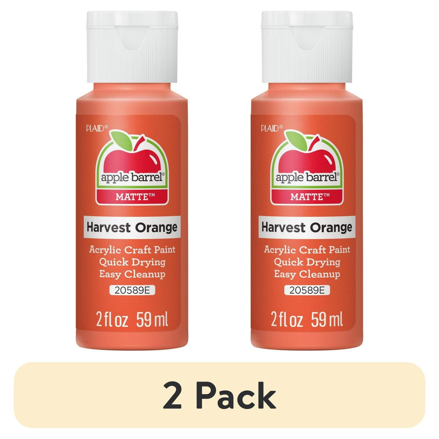 2 pack Acrylic craft paint with matte finish – great for arts, crafts, and DIY projects