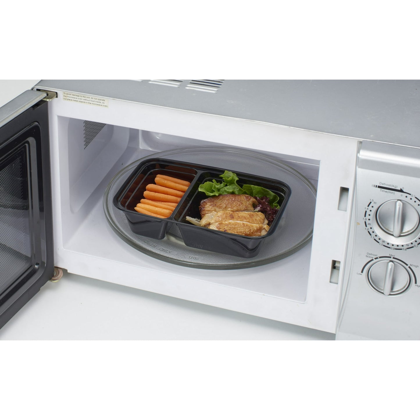 Mainstays Meal Prep Food Storage Containers, Black
