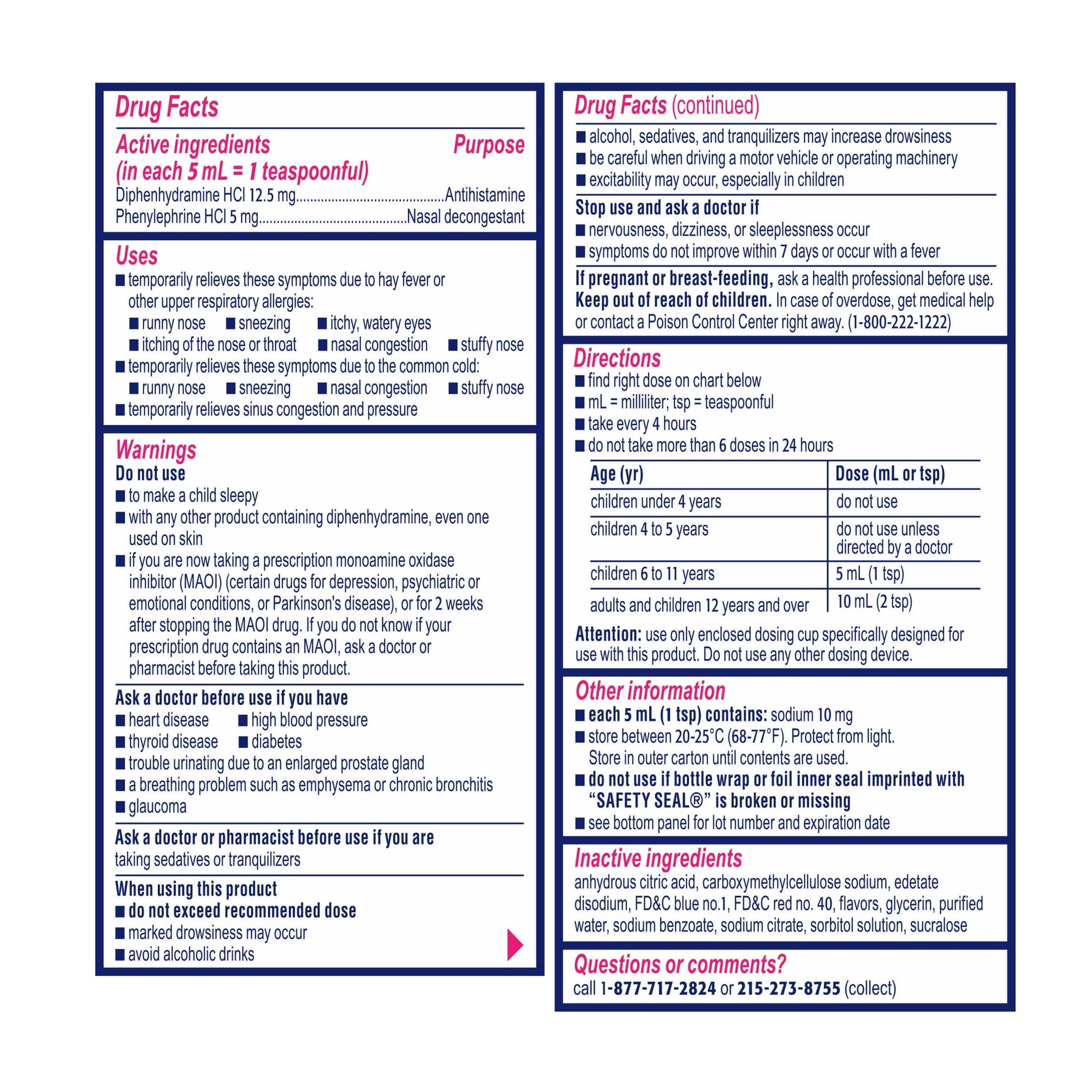 Image displaying text about ingredients and details of a gentle relief product