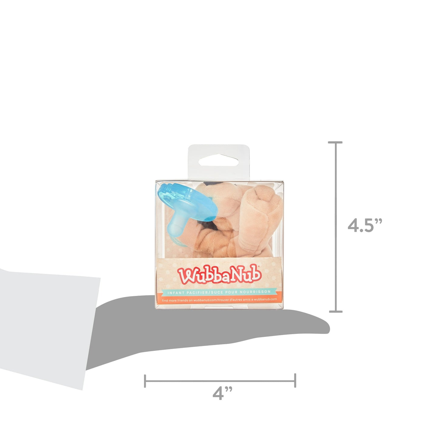 WubbaNub Brown Puppy Pacifier , 0-6 Months