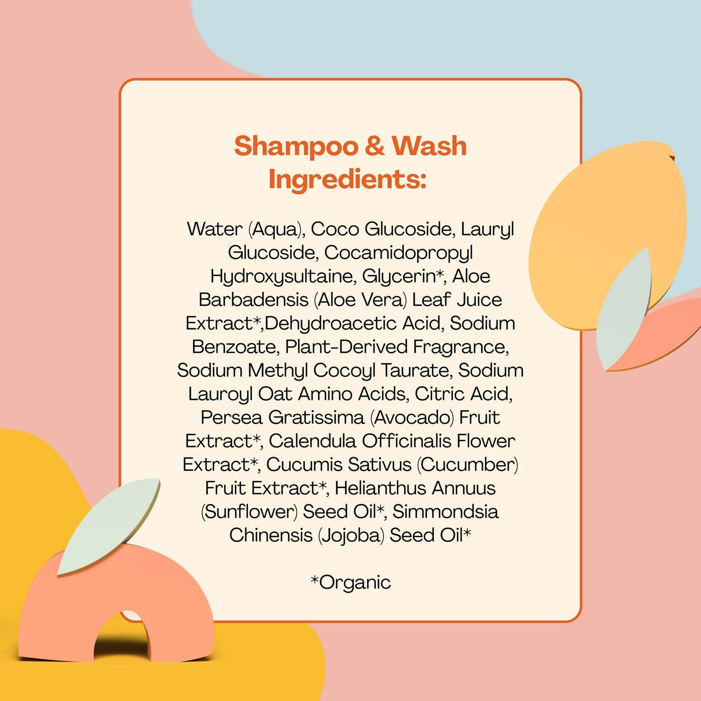 Image showing text about ingredients and details of a Baby gift set