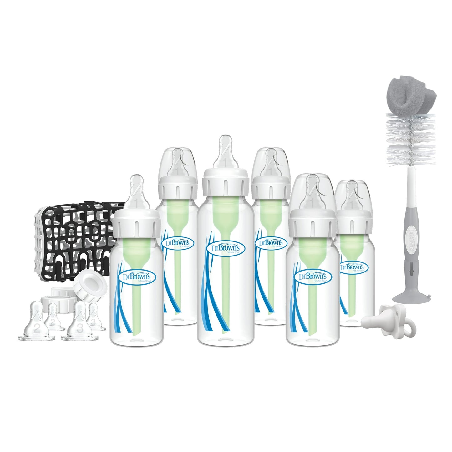 Dr. Brown's Natural Flow Anti-Colic Options+ First Year Baby Bottle Gift Set, BPA free, 0m+