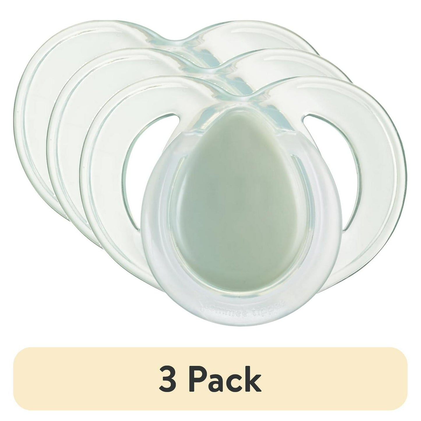 Tommee Tippee Night Time Glow in the Dark Pacifiers | 6-18 months, 2 Count | Symmetrical Design, BPA-Free Silicone