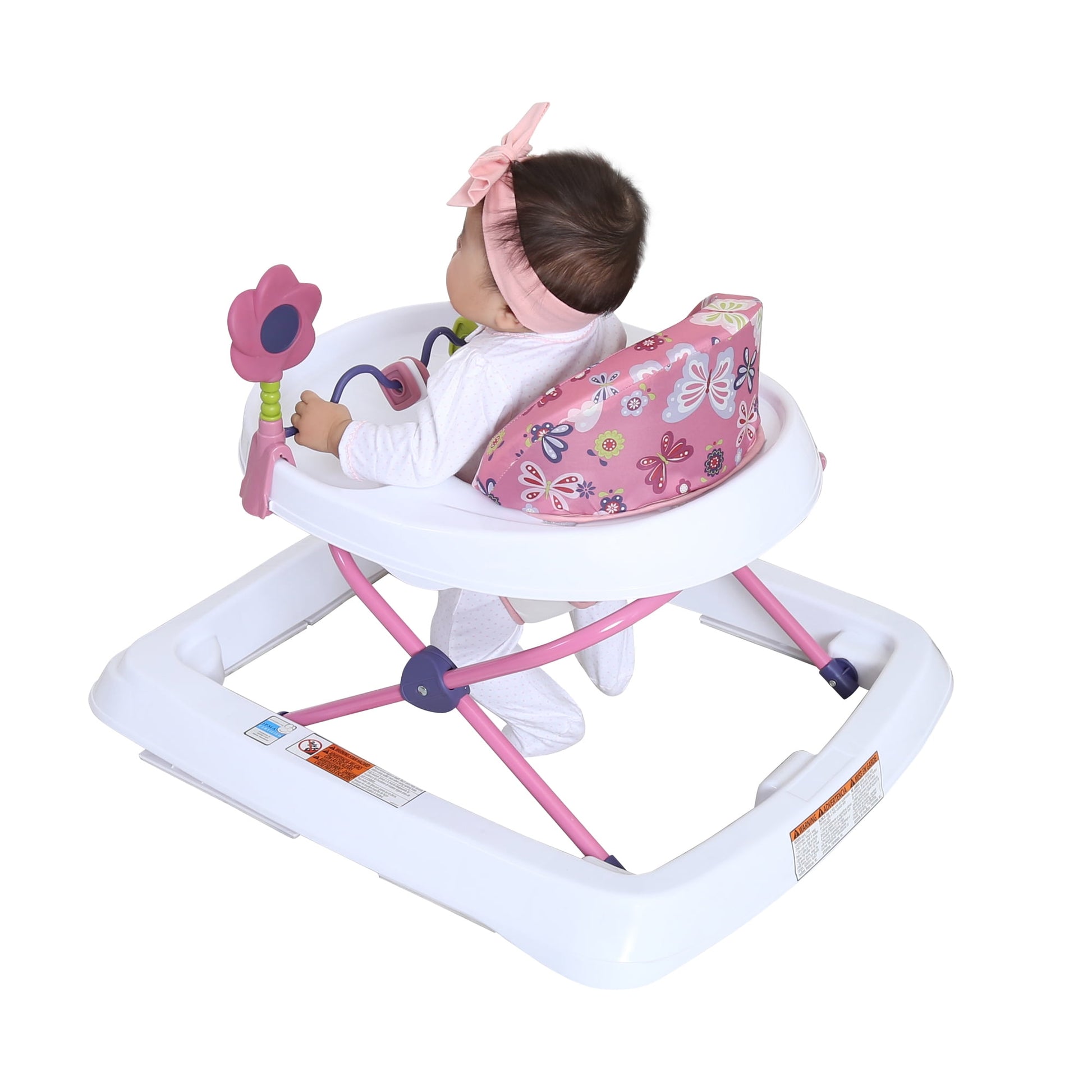 Image displaying a baby in a baby activity walker