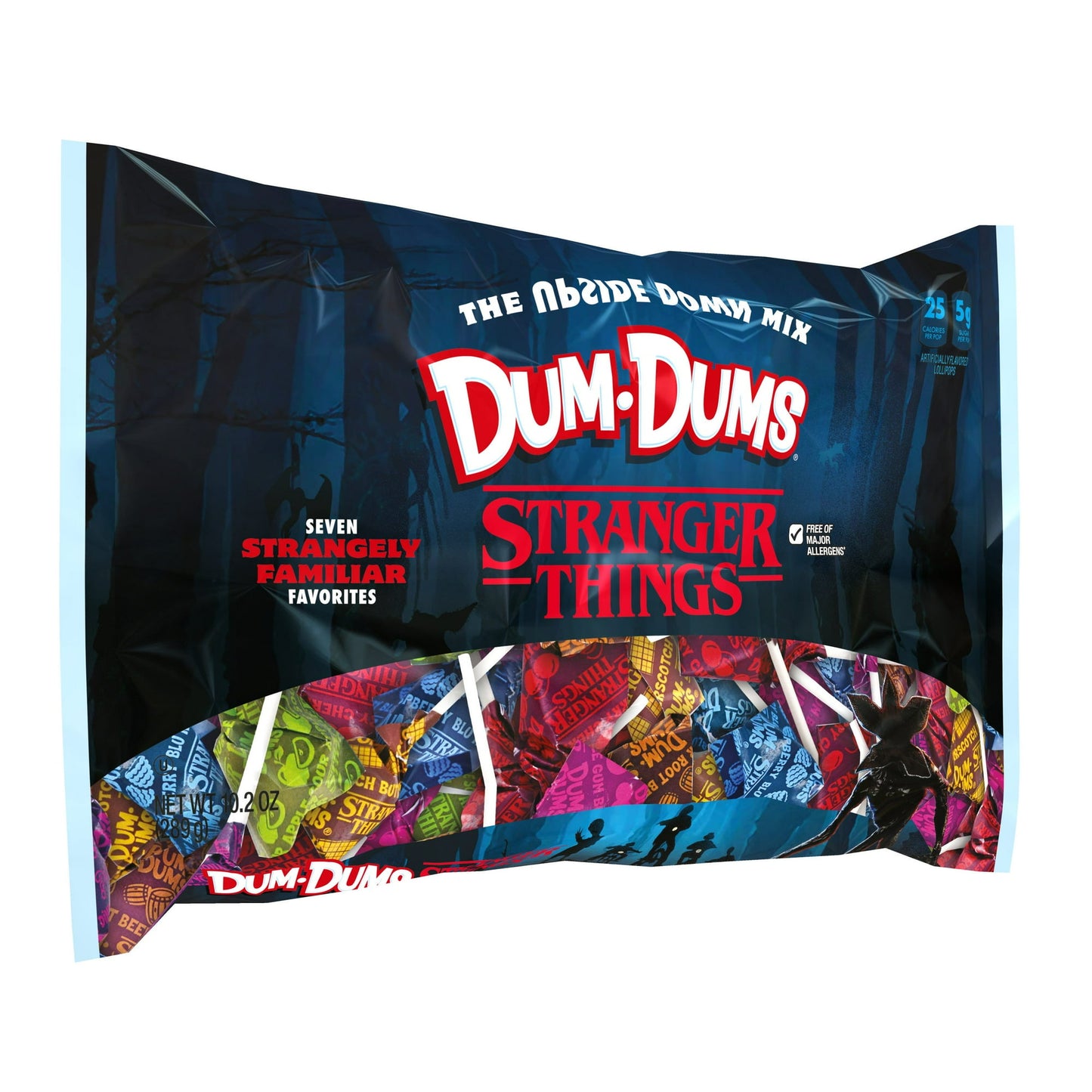 Dum Dums Stranger Things Mix Halloween Assorted Lollipops & Suckers, Hard Party Candy 10.2 oz. Lay Down Bag