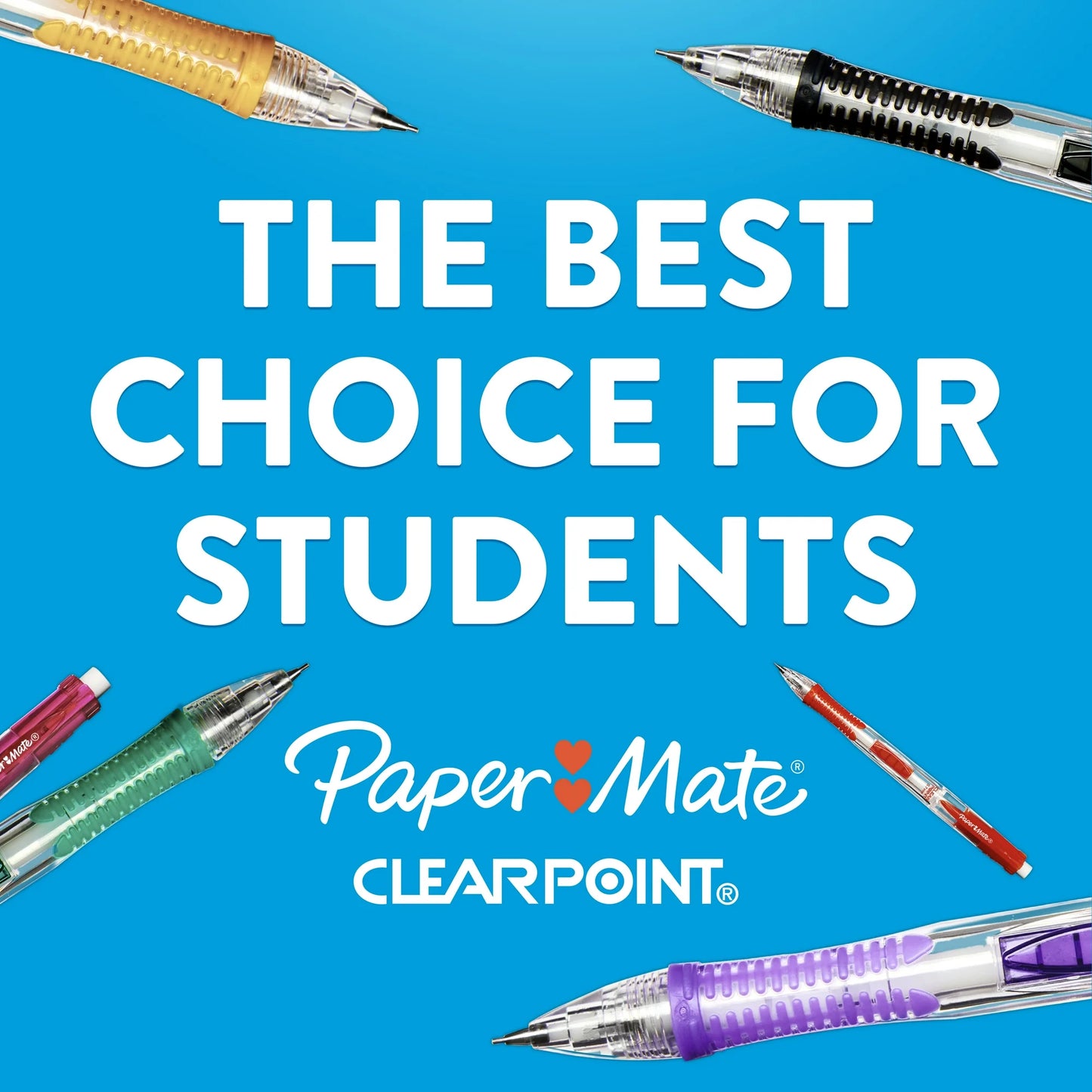 Paper Mate Clear Point Mechanical Pencils, 0.7mm, #2, Fashion Barrels, 2 Count