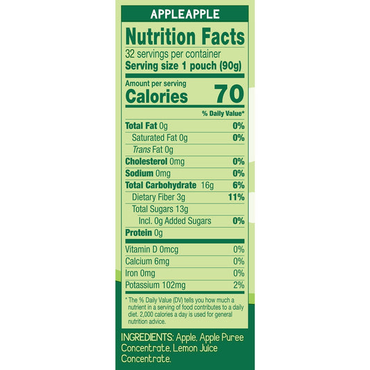 GoGo SqueeZ Applesauce Pouches, Apple Apple, 3.2 oz., 32 ct.
