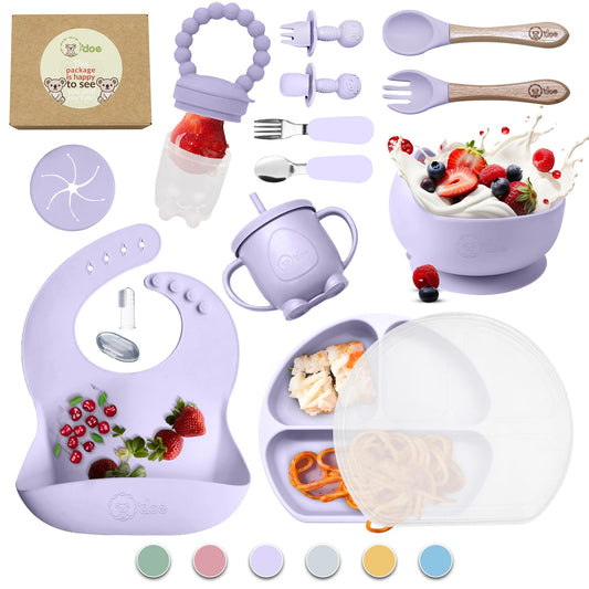 O'doe 17Pcs Silicone Baby Feeding Set