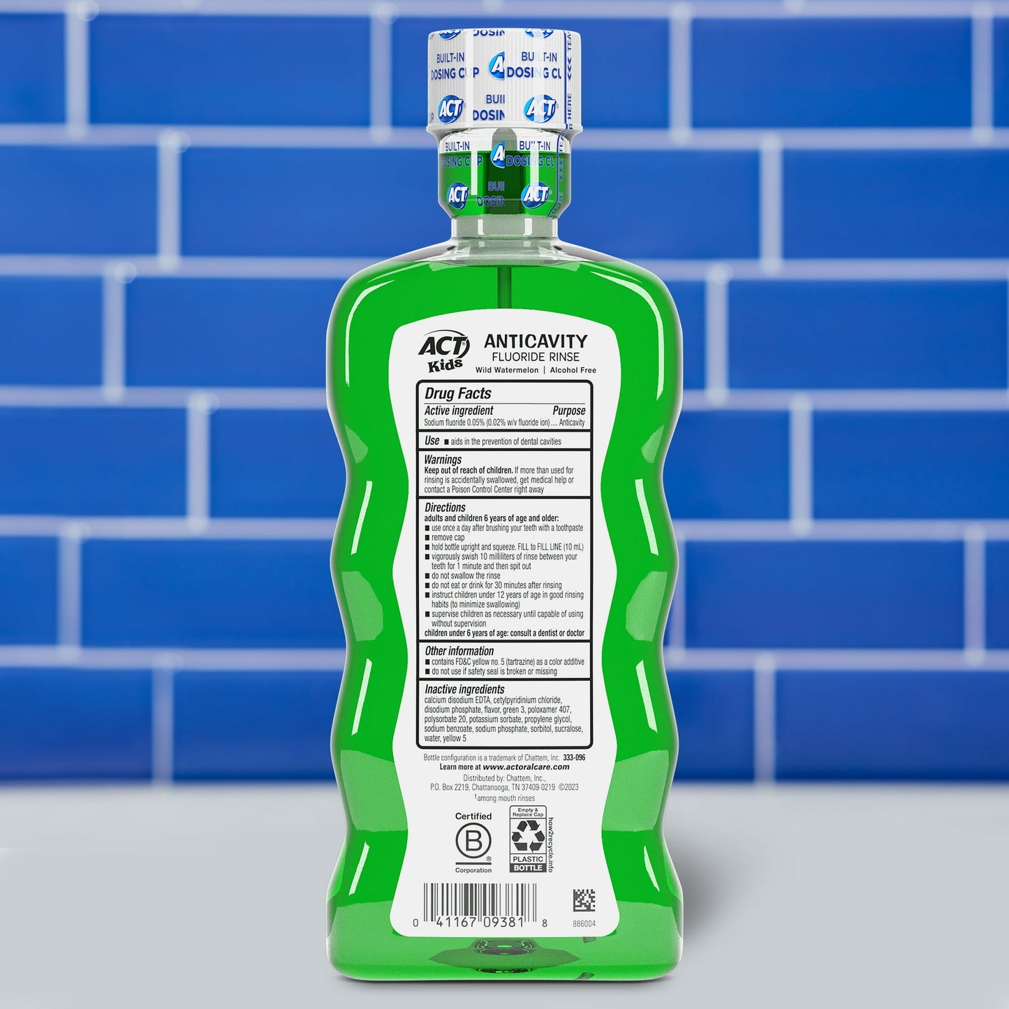ACT Kids Anticavity Fluoride Mouthwash, Wild Watermelon, 16.9 fl. oz.