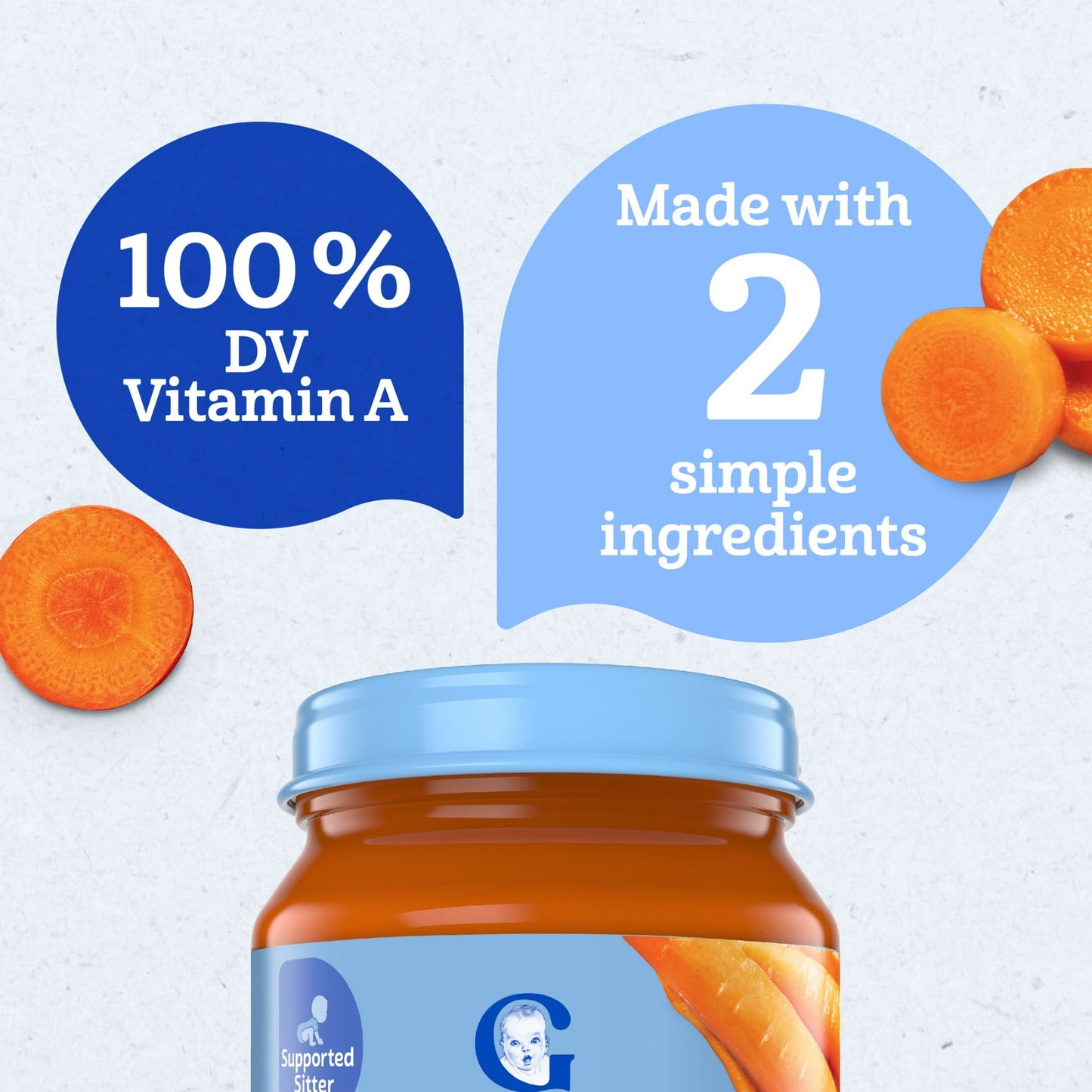 Gerber 1st Foods Natural for Baby Baby Food, Carrot, 4 oz Jar