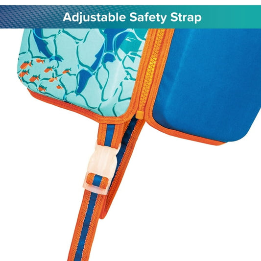 Swim Training Vest, Medium/Large, Ages 4-6 Years, Blue Shark