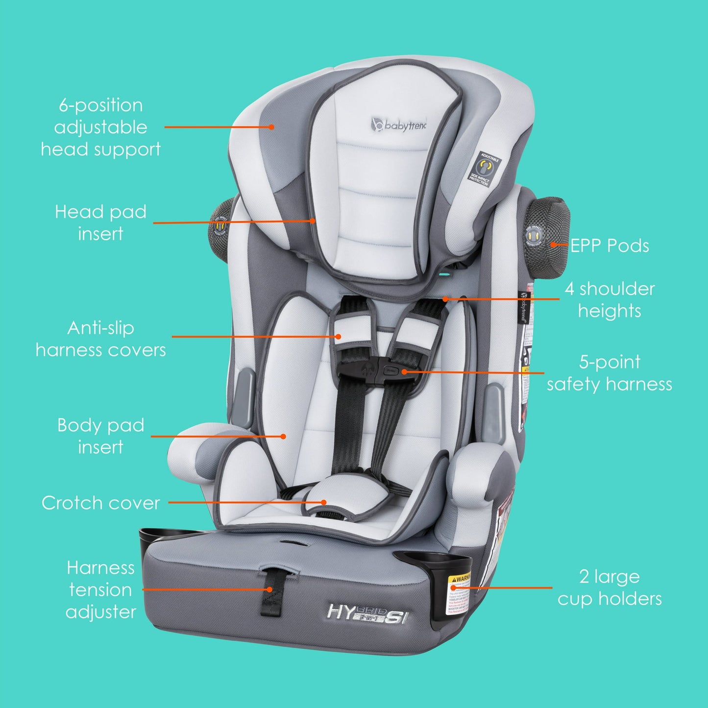 Baby Trend Hybrid SI 3-in-1 Combination Booster Car Seat