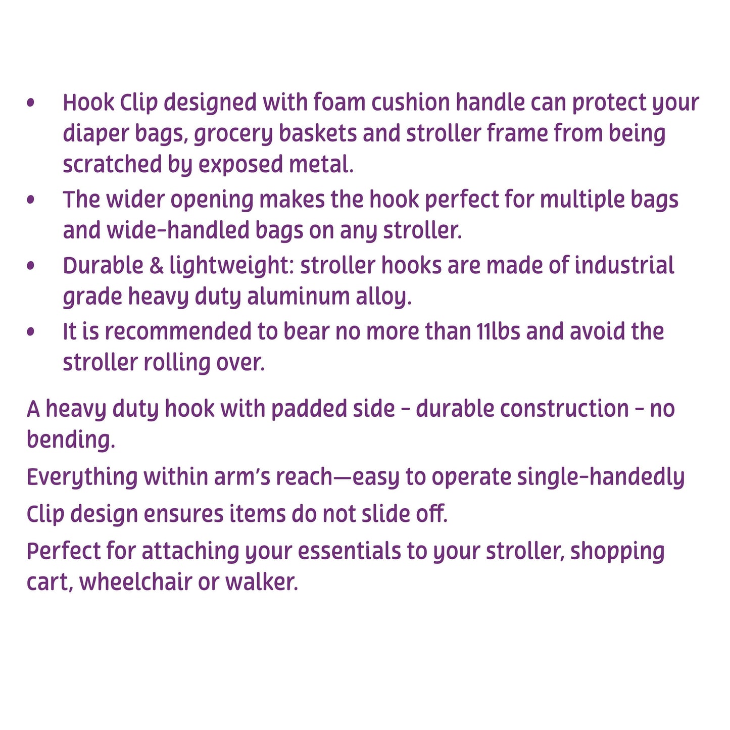 Image displaying text about details of a baby stroller accessory