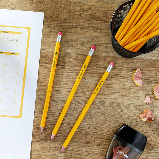 Pen+Gear #2 HB Unsharpened Wood Pencils, Yellow, 24 Count