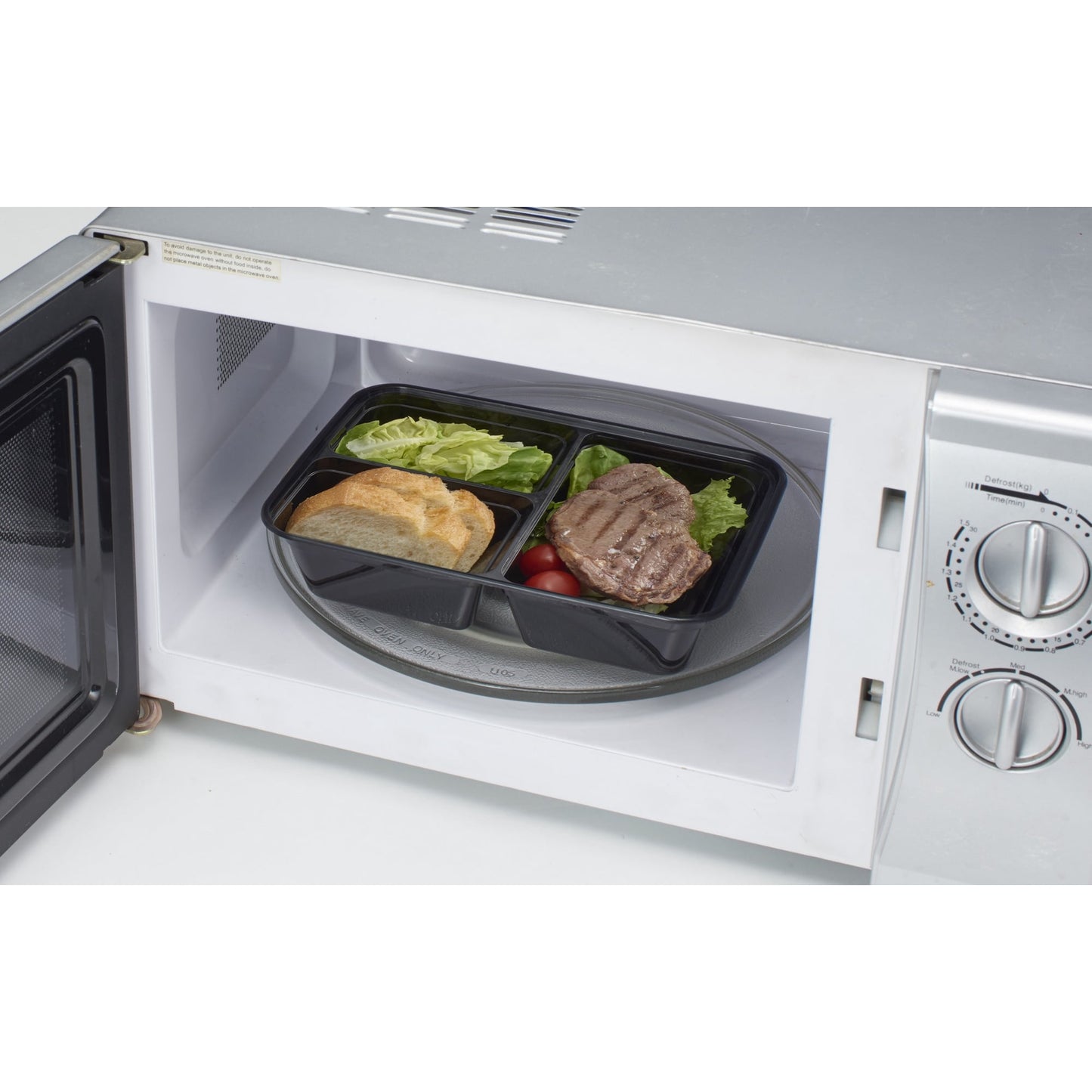Mainstays Meal Prep Food Storage Containers, Black