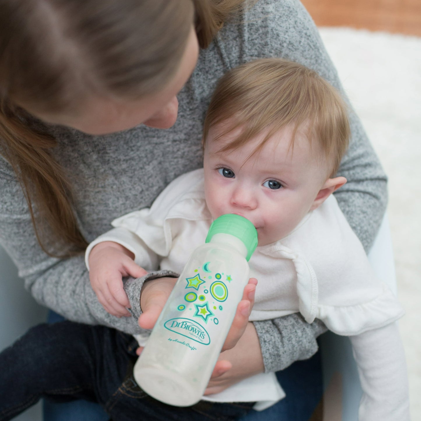 (3 pack) Dr. Brown's Anti-Colic Options+ Narrow Sippy Bottle Starter Kit, 8oz/250ml, Green, BPA Free, 6m+