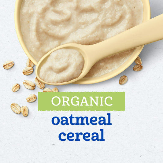 Gerber Stage 1 Baby Food, Organic Baby Oatmeal Cereal, 14g Whole Grains, Infant Cereal