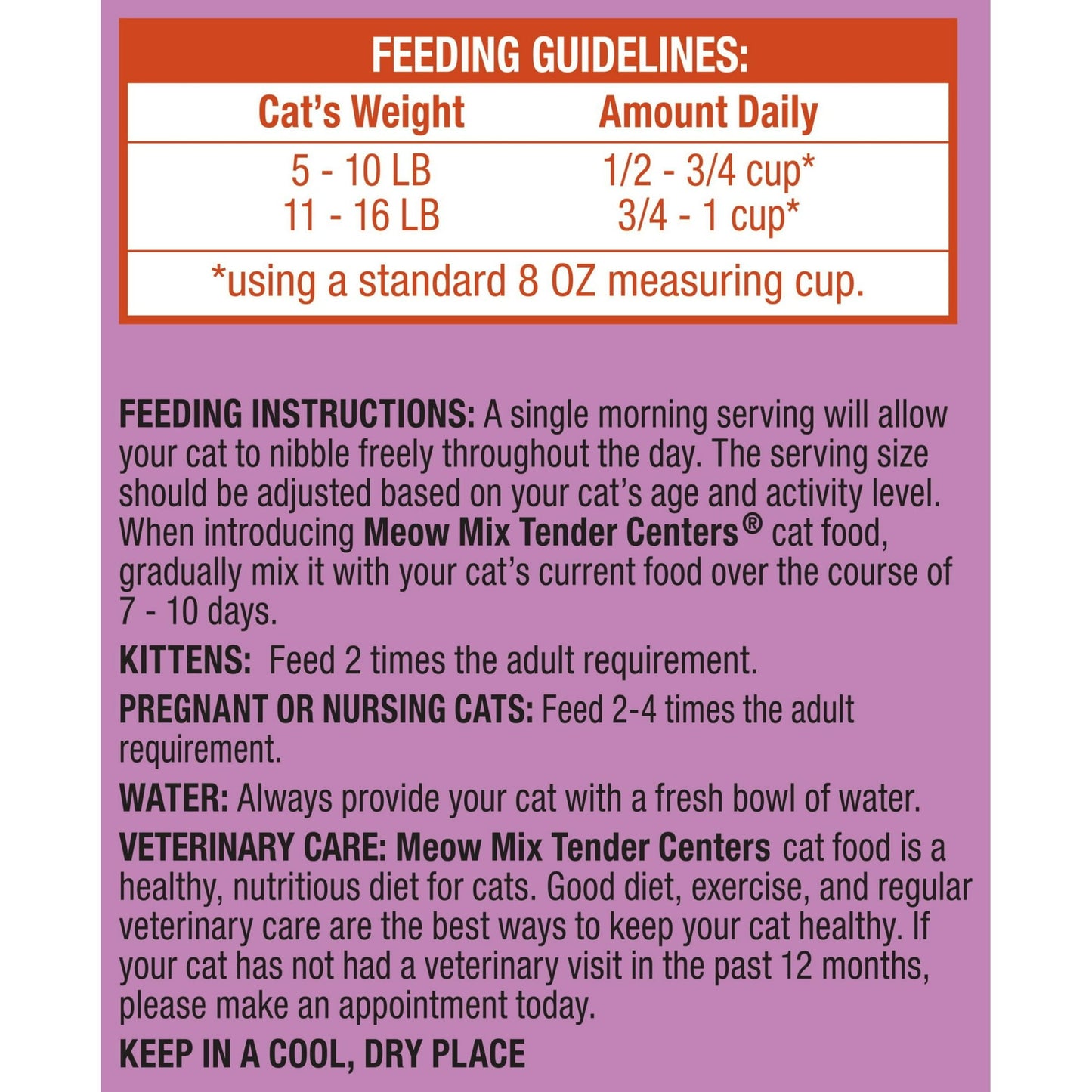 Image displaying text about the details of a dry cat food