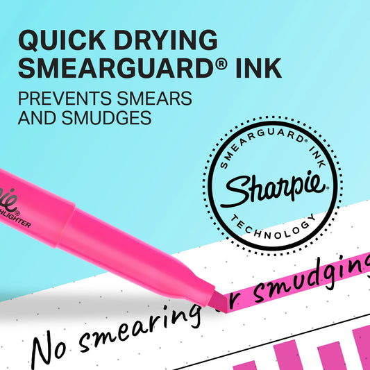 Sharpie Pocket Style Highlighters, Chisel Tip, Assorted, 4 Pack