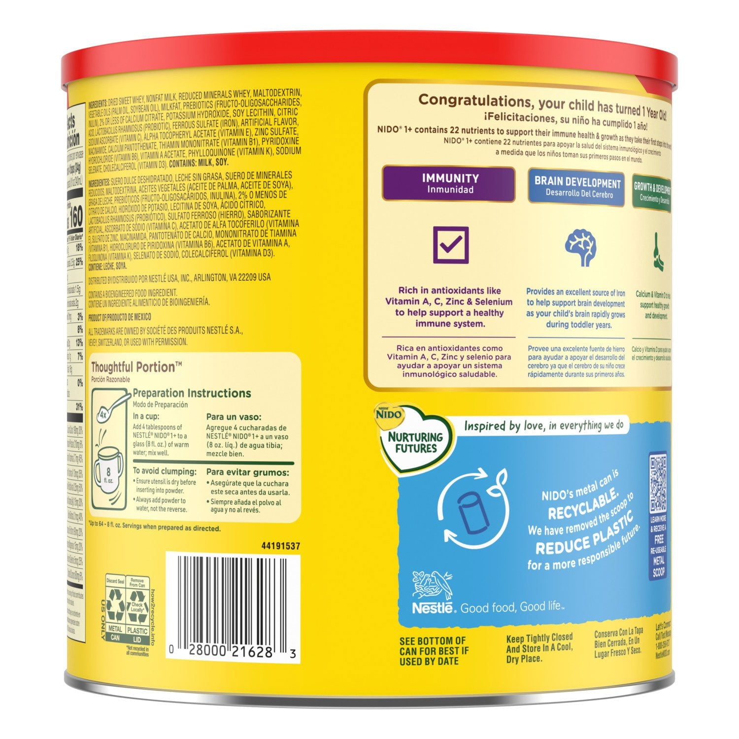 Baby milk formula packaging image showing nutritional information and branding – designed for infant nutrition and healthy growth.