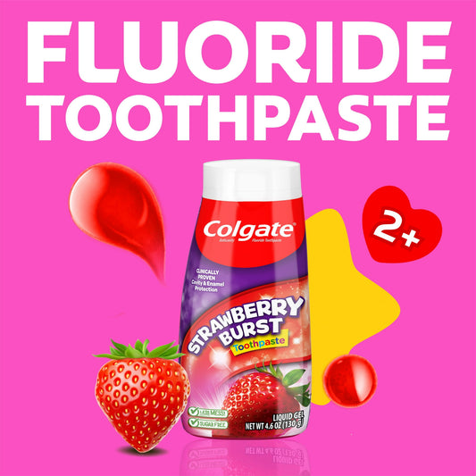 Colgate Kids Fluoride Toothpaste, Strawberry Burst, 4.6 oz