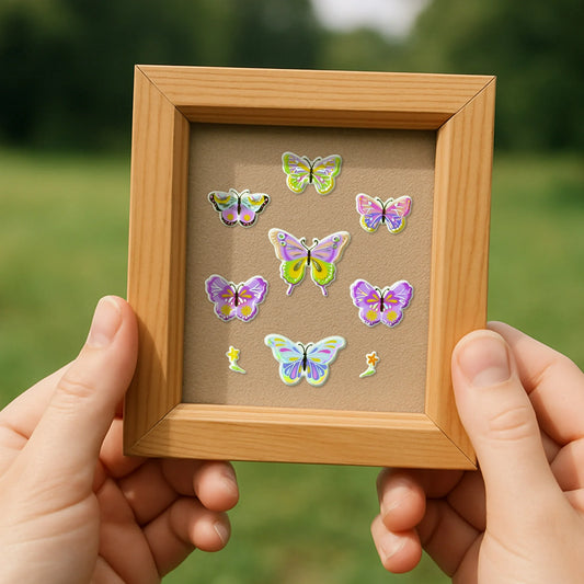 Hello Hobby Multicolor Butterfly Mini Puffy Designer Stickers, 67 Count