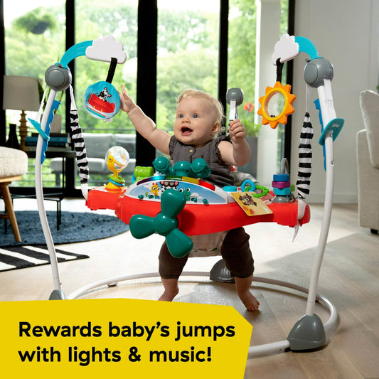 Image displaying a Baby activity jumper with a baby inside