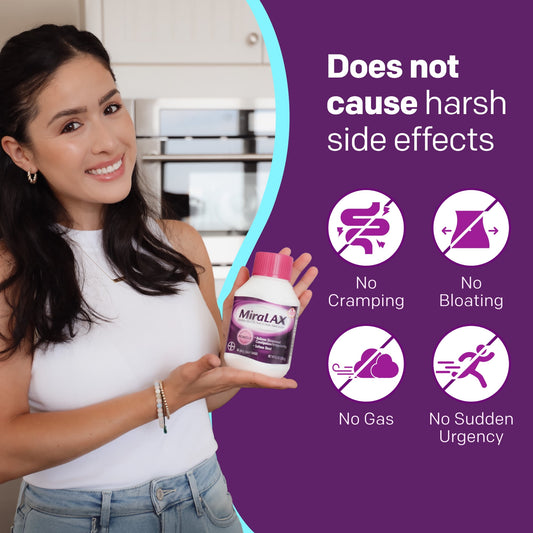 Image displaying a Constipation relief drink mix and text about it's details