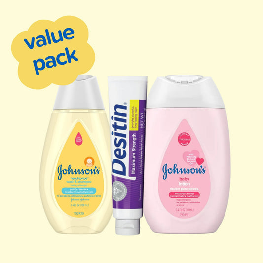 Image showing text about ingredients and details of a Baby gift set