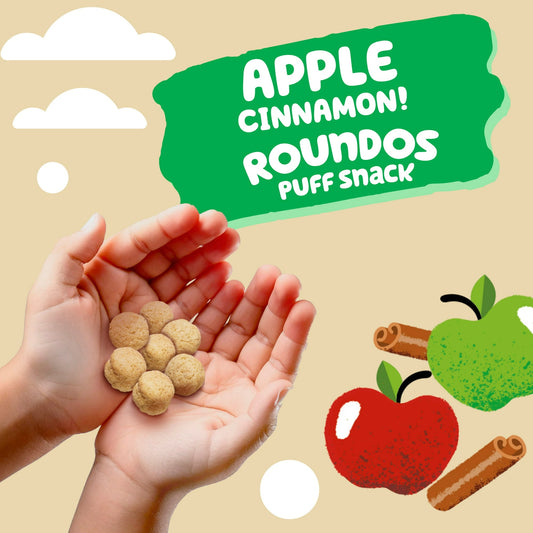 Get'ems from Gerber Apple Cinnamon Roundos Puffs Snacks, Kids Snack Made with Whole Grain Quinoa, Calcium to Support Strong Bones 2.25 oz